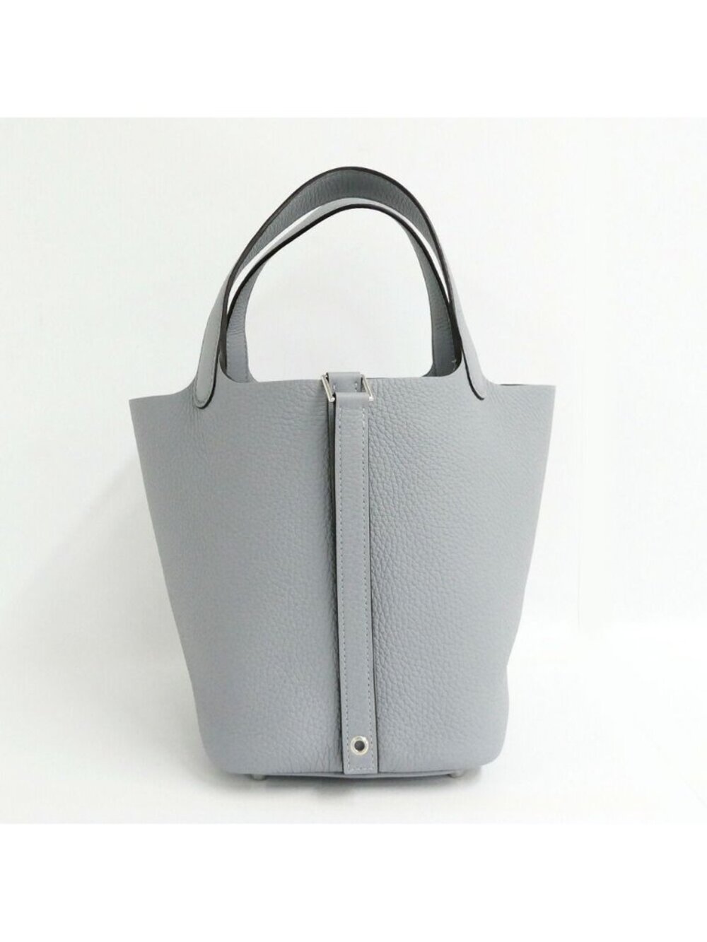 Hermes Picotin Lock PM 18 Gris Perle Taurillon Clemence Silver Handbag - Picture 3 of 10